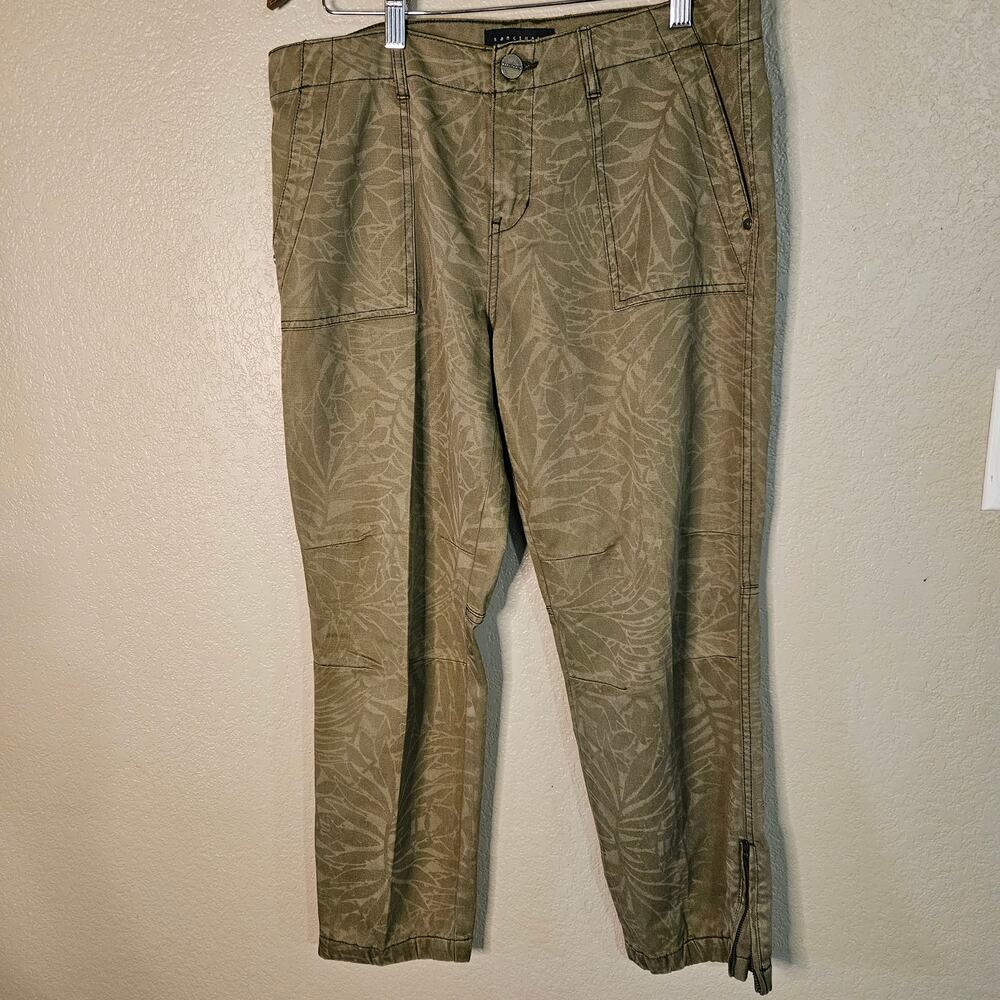 Sanctuary Tonal Palm Utility Crop Pants - Size 29 (Fits Large / 34" Waist)